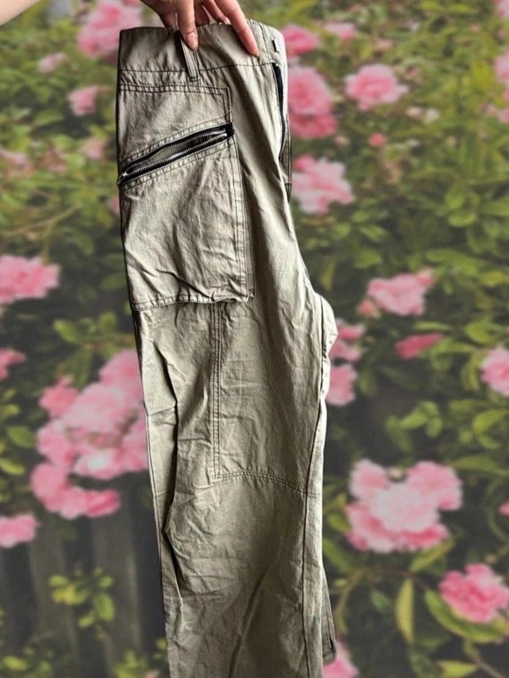 Papermoon olive green cargo pants